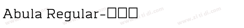 Abula Regular字体转换